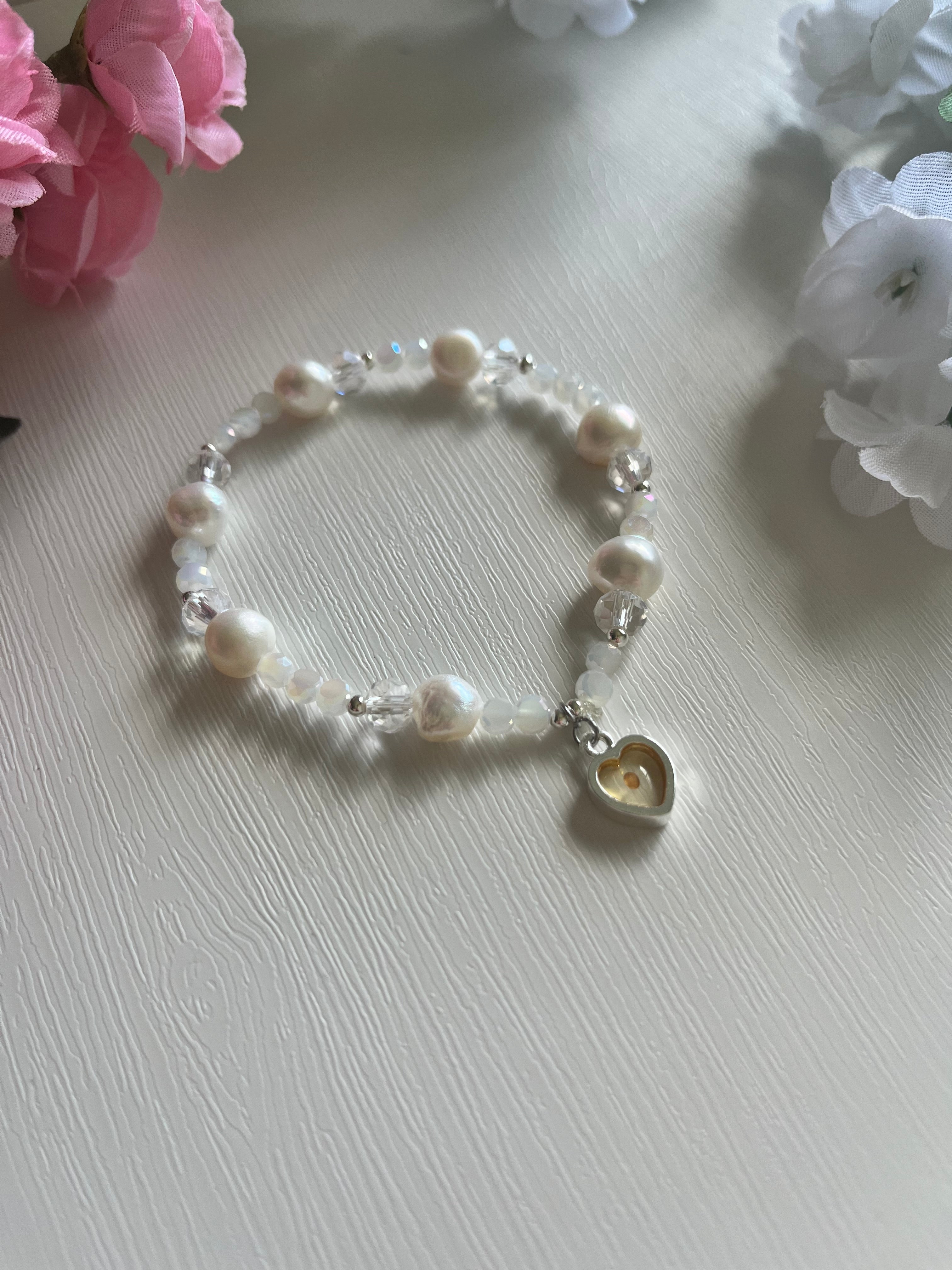 Mustard Seed Freshwater Pearl Bead Bracelet Christian Jewelry